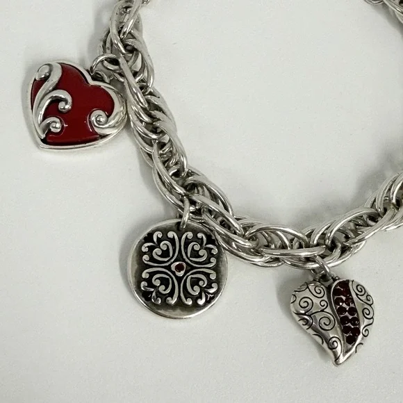 Brighton Heart of Hope Charm Bracelet Courage Love Hope Dream 7 1/2" - 8 1/2" - Picture 9 of 12